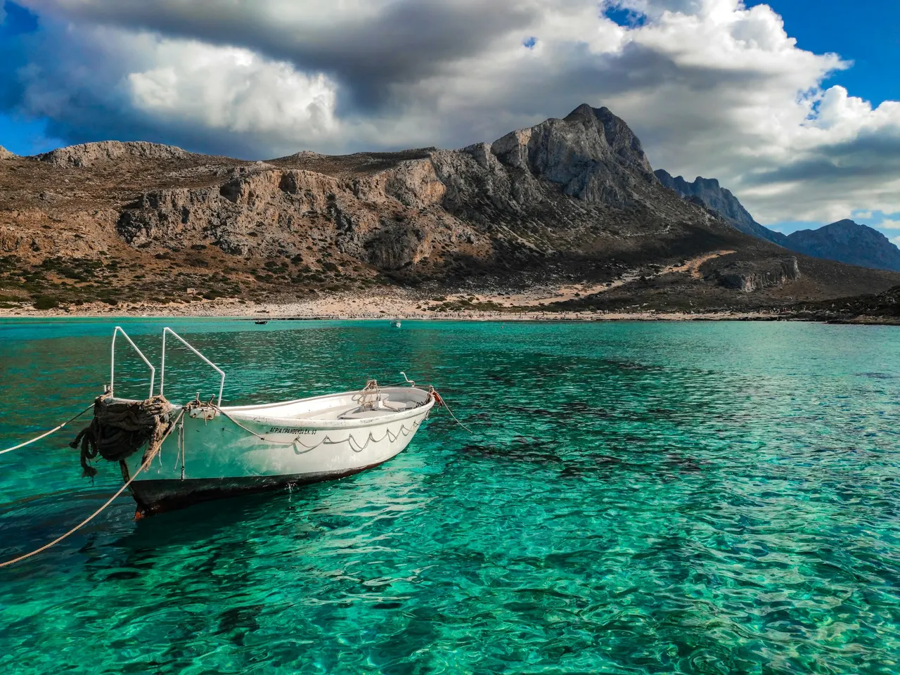 Türkisfarbenes Wasser in der Balos-Bucht auf Kreta